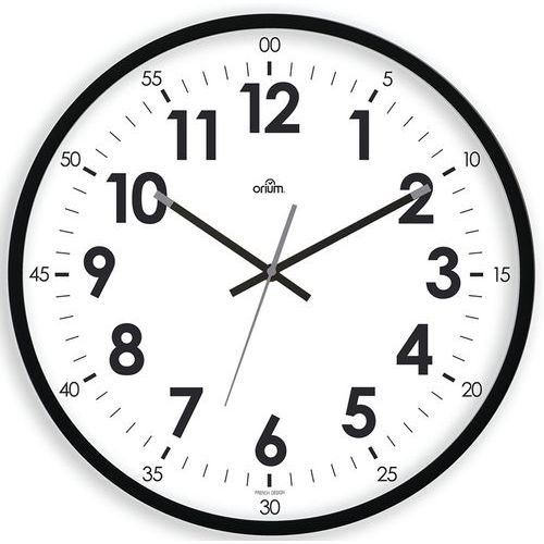 Geräuschlose Quarzuhr Oris Ø 40 cm schwarz - Orium