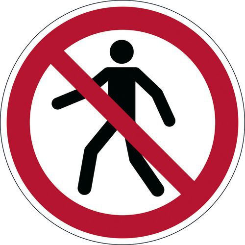Bodenmarkierungsklebepiktogramm „Für Fußgänger verboten“ - Durable