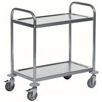 Edelstahlwagen - 2 Böden - Tragkraft 100 kg