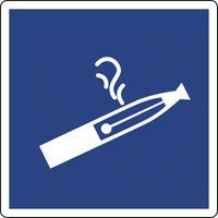 Schild E-Zigaretten erlaubt - selbstklebend