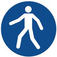 Gebotsschild - Fußgängerweg benutzen - Aluminium