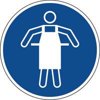 Gebotsschild - Schutzschürze - Aluminium RUND