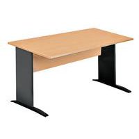 gerader Schreibtisch, L-Füße