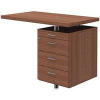 Element mit Einbuchtung und Nussbaum-Kasten