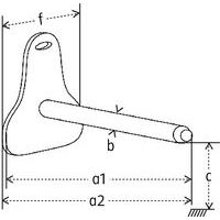 a1 = Nutztiefea2 = Gesamttiefeb = Øc = Konstruktions-Mindesthöhef = Gesamtbreite