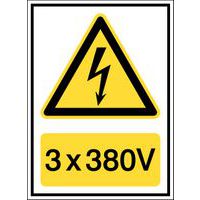 Gefahrenschild „Elektrische Spannung“