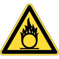 Warnschild - Warnung vor brandfördernden Stoffen - Schild