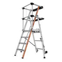 Plattform PIR PIRL Raptor mit 2 Ablagen - 2 bis 7 Sprossen - Tubesca Comabi