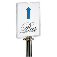 Aufsteller A4 für Kordelpfosten Luxor