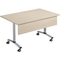 Quadratischer Tisch mit laminierter Platte und Sichtblende Axe - Manutan Expert