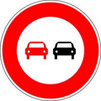 Hinweisschild B3 - Überholverbot - Kelias