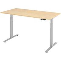 Elektrischer Schreibtisch, graues Untergestell, 160 x 80 cm - Manutan Expert