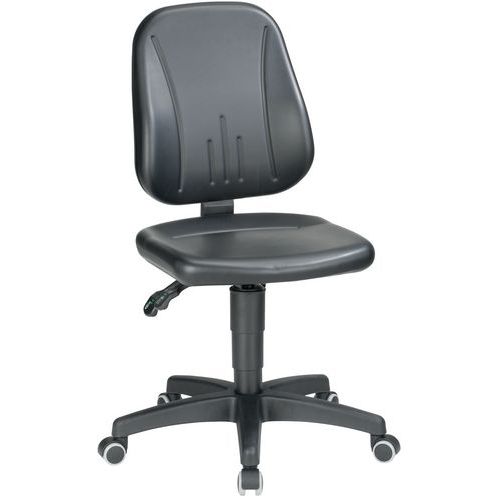 Niedriger Werkstattstuhl Bimos Unitec - Skai-Kunstleder