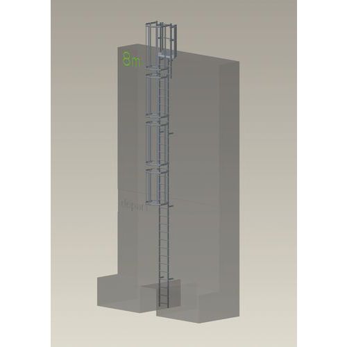 Kompletter Steigleitersatz - Höhe 8,75 m