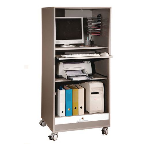 Mobiler Computerschrank mit Rollladen Manutan Deutschland