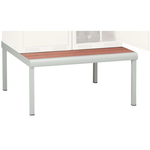 Spind mit Sitzbank-Untergestell Seamline®, saubere/schmutzige Industrie Spind mit Sitzbank-Untergestell Seamline®, saubere/schmutzige Industrie
