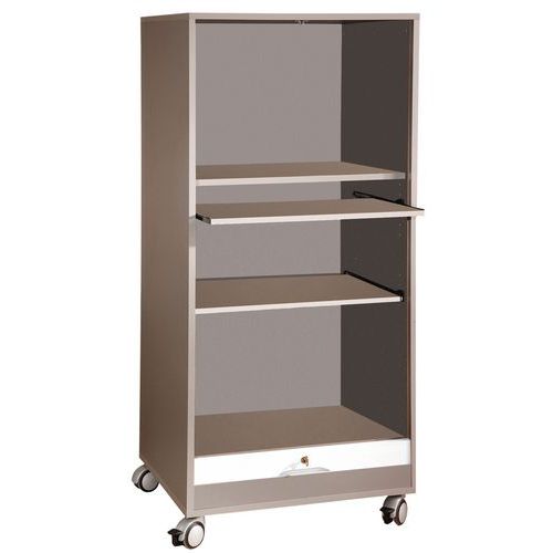 Mobiler Computerschrank mit Rollladen - Manutan.de
