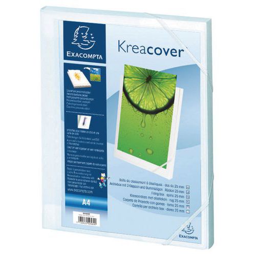 Archivbox, Rücken 25 mm 7/10 Krea Cover A4