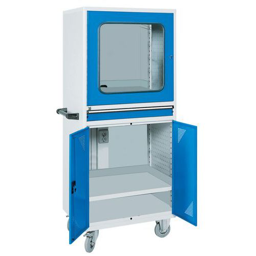 Mobiler Computerschrank - Für Desktop-Computer Mobiler Computerschrank - Für Desktop-Computer