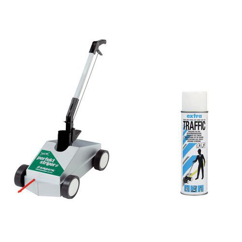 Linienmarkierungsmaschine Perfekt Striper® + 1 Spray Traffic extra weiß - Ampère