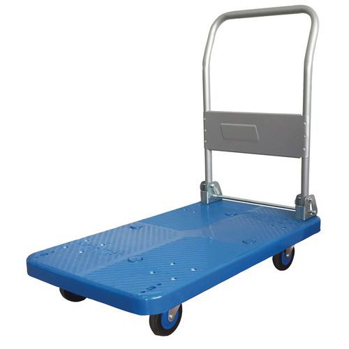 Kunststoffwagen mit herunterklappbarem Bügel - Tragkraft 200 kg Kunststoffwagen mit herunterklappbarem Bügel - Tragkraft 200 kg