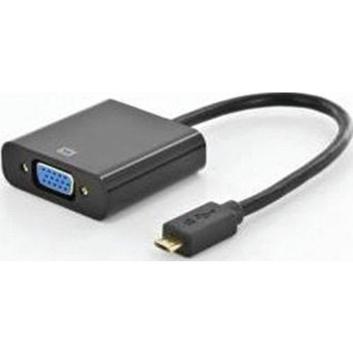EDNET MHL Micro USB 2.0 Adapterkabel micro USB B zu VGA aktiv St/Bu 0,2m MHL 1.0 Full HD UL CE FCC sw (84342)