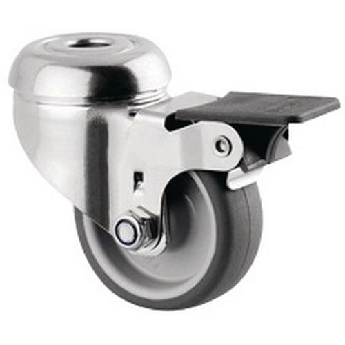 Lenkrolle mit Rückenloch und Feststeller - Tragkraft 40 kg