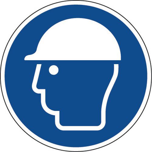 Gebotsschild - Schutzhelm vorgeschrieben - Aluminium