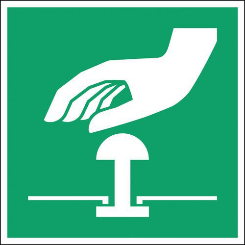 Fluchtwegschild - Not-Aus-Schalter - steif
