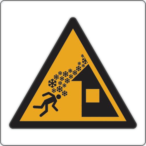 Warnschild - Dachlawinengefahr - Aluminium