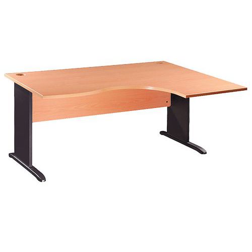 Kompakter Schreibtisch Office II - L-förmiges Untergestell - Manutan.de