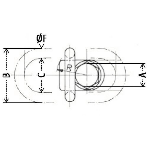 A = Breite FußB = GesamtbreiteC = InnenbreiteF = Ø Querschnitt