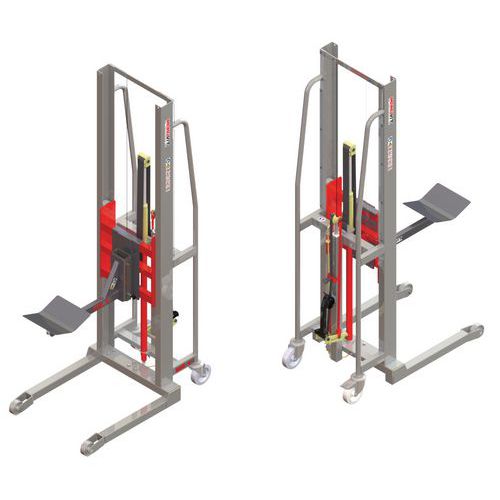 Manueller Gabelstapler GR mit Sporn mit Rolle und V-Platte - Tragkraft 300 kg