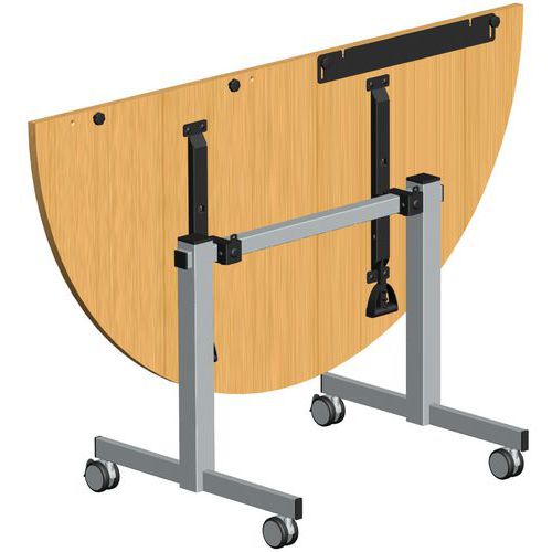 Klappbarer, halbrunder Konferenztisch - Manutan.de