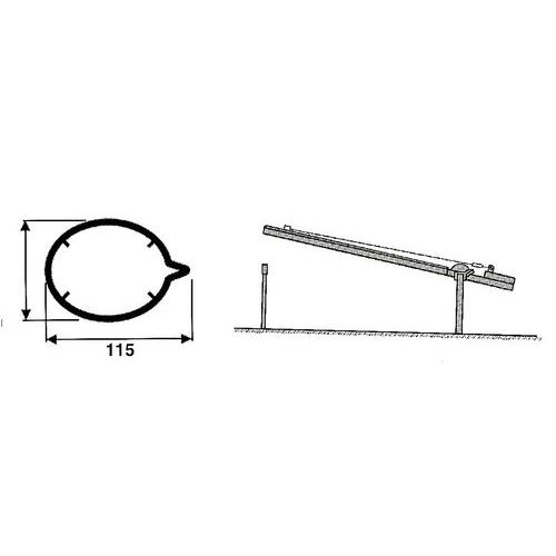 VerstärkungsseilAluminiumprofil des Stabs