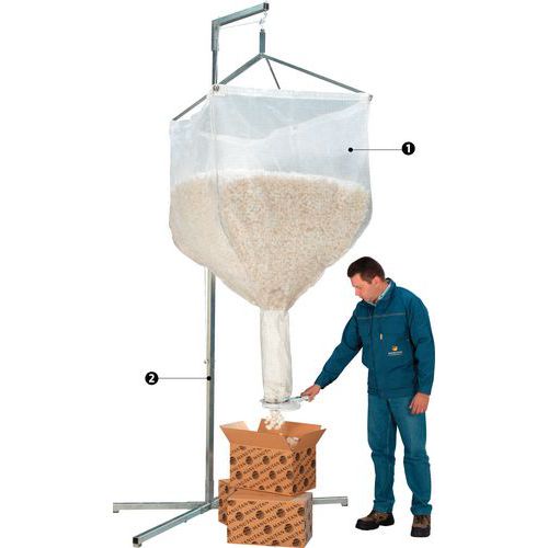 1 - einzelnes Silo2 - Kranarm für Silo 1 - einzelnes Silo2 - Kranarm für Silo