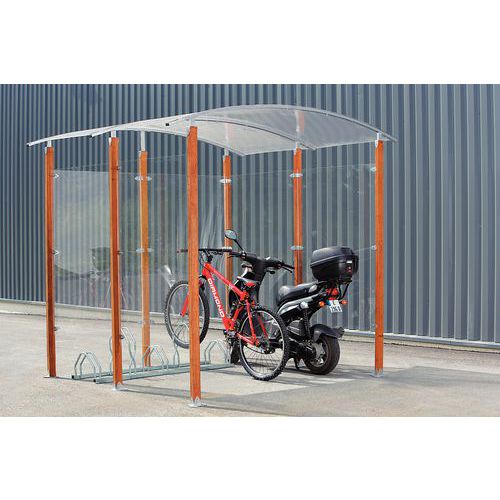 Fahrradüberdachung 4 m², Holzpfosten