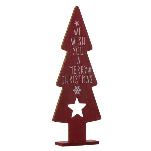 Figurine de Noël arbre rouge - Hauteur 35.5 cm Figurine de Noël arbre rouge - Hauteur 35.5 cm