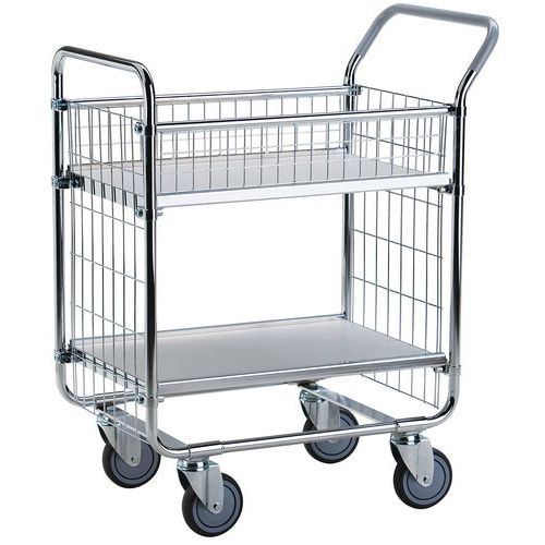 Etagenwagen mit Holzböden - 2 Fachböden - Tragkraft 200 kg