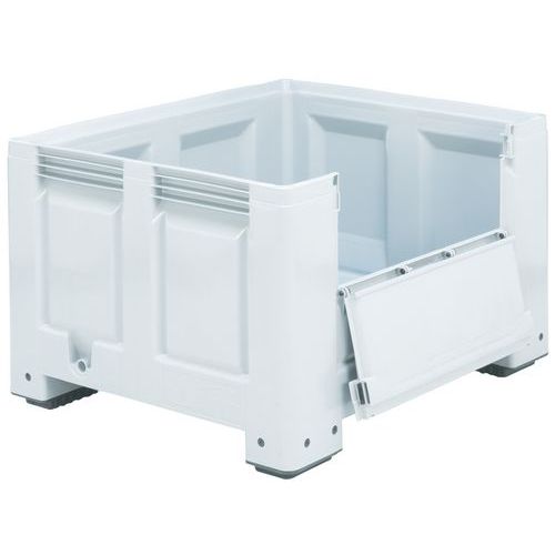 Palettenbox MD - 1 Seite herunterklappbar Manutan Deutschland