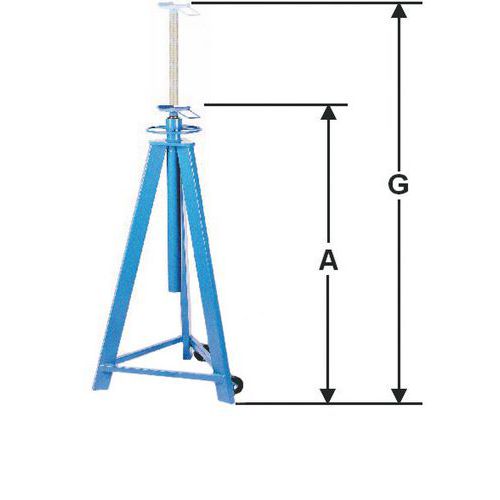 - A: minimale Höhe- G: maximale Höhe - A: minimale Höhe- G: maximale Höhe