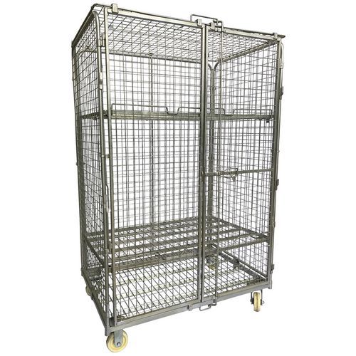 Sicherheits-Rollcontainer Maxi - 2 Fachböden - Tragkraft 600 kg - Manutan Sicherheits-Rollcontainer Maxi - 2 Fachböden - Tragkraft 600 kg - Manutan