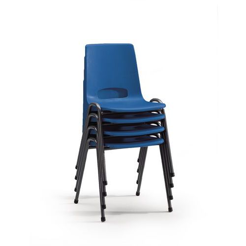 Kunststoffschalenstuhl - Blau - Manutan.de