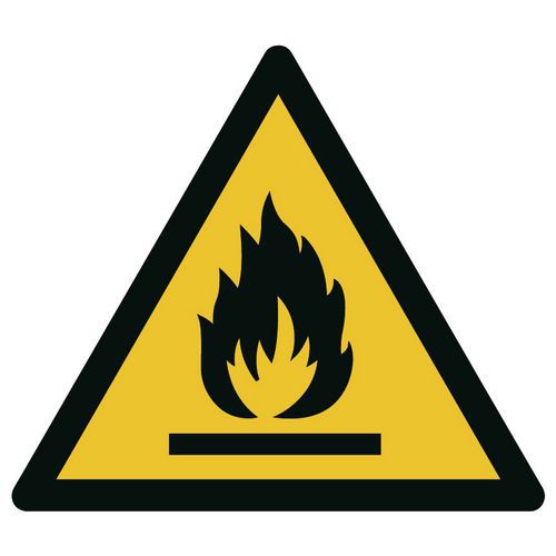 Warnschild - Warnung vor entzündlichen Stoffen - Aufkleber Warnschild - Warnung vor entzündlichen Stoffen - Aufkleber