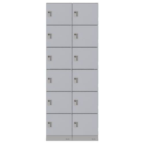 Kunststoffspind mit mehreren Fächern - Fachhöhe 316 mm - Zum Aufbauen - Manutan Kunststoffspind mit mehreren Fächern - Fachhöhe 316 mm - Zum Aufbauen - Manutan
