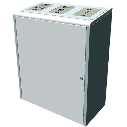Mülleimer 3 Sackhalterungen 40 L gebürsteter Edelstahl Mülleimer 3 Sackhalterungen 40 L gebürsteter Edelstahl