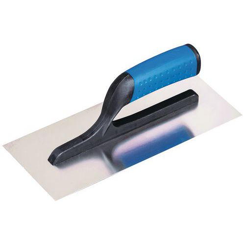 AUSONIA Glättekelle 28x12cm - Edelstahl Fliesenkelle Mit Verzahnung 10x10