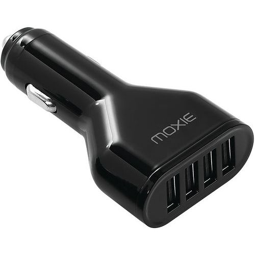 USB-Ladegerät Zigarettenanzünder mit 4 USB-Anschlüssen - schwarz - Moxie USB-Ladegerät Zigarettenanzünder mit 4 USB-Anschlüssen - schwarz - Moxie