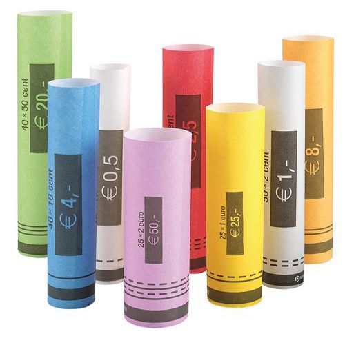 Münzrolle aus Papier - 80 Stück - Safescan CR-80 Münzrolle aus Papier - 80 Stück - Safescan CR-80