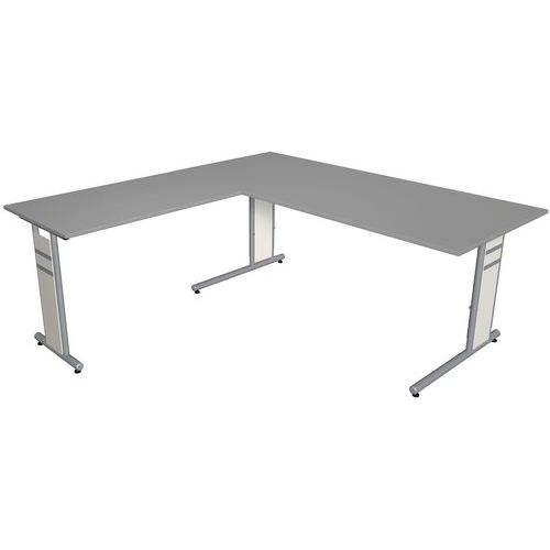 Einstellbarer Schreibtisch in L-Form Form 4 Manutan Deutschland